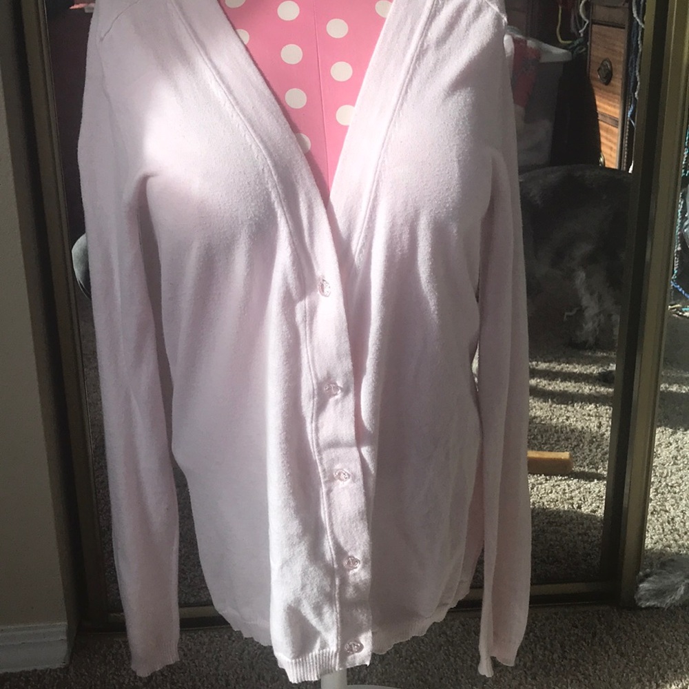 J. Crew Light Pink Cotton Cardigan Size SM